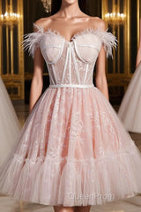 Cute Strapless Black Tulle Short Homecoming Dresses