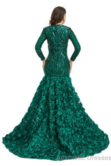 Prom Dresses Long V Neck Prom Gowns Full Sleeve Formal Dress Floor Length Dress 2025