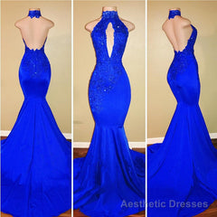 Sexy Mermaid Red High Neck Backless African Open Front Long Prom Dresses