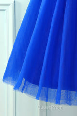 Halter Royal Blue Lace Dresses