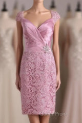 Two-Piece Pink Backless Mother of the Bride Dresses