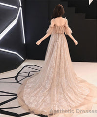 Pink Tulle Long Prom Dress Pink Tulle Evening Dress