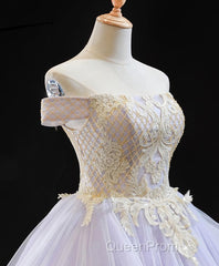 Purple Tulle Lace Long Evening Prom Gown Lace Tulle Long Evening Dresses