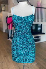 Spaghetti Straps Hot Pink Bodycon Mini Dresses