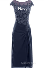 Cap Sleeve Beaded Mother of Bride Dresses