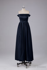 Elegant Off the Shoulder Satin Bridesmaid Dresses