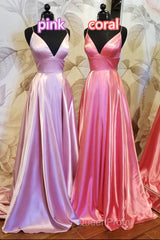 Elegant Yellow Satin Long Evening Prom Dresses with Cross Back