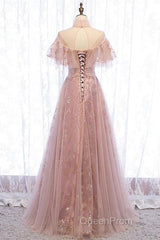 Elegant High Neck Vintage Long Lace Up Evening Prom Dresses Flowy Party Gowns