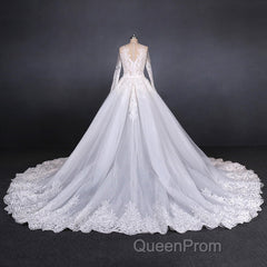 Elegant Long Sleeves Lace Wedding Dresses Beautiful Bridal Dresses