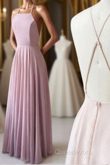 Cute Spaghetti Straps Sleeves Simple Long Evening Prom Dresses For Girls