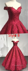 Gorgeous Pink Off The Shoulder Ball Gown Evening Prom Dresses With Appliques