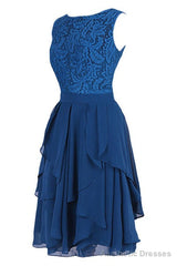 Short Royal Blue Bridesmaid Dress Party Dress