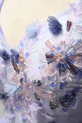 Purple V Neck A Line Homecoming Dresses