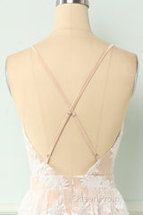 Spaghetti Straps White Evening Prom Dresses