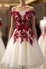 A Line Elegant Homecoming Dresses Short Tulle Evening Prom Gowns