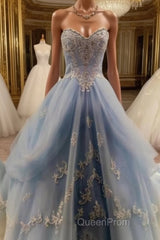 A-Line Floor-Length Lace Evening Prom Dresses, Sweetheart Evening Prom Dresses, Charming Evening Dresses