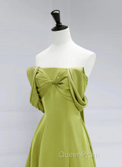 A-Line Green Long Formal Dresses Evening Prom Dresses, Green Floor Length Party Dresses