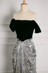 A Line Off The Shoulder Sexy Sequin Formal Dresses Bridesmaid Dresses Evening Gown Evening Prom Dresses