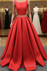 A Line One-Piece Jewel Open Back Long Evening Prom Dresses