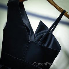 A Line One Shoulder Short Black Evening Prom Dresses, Short Black One Shoulder Formal Graduation Dresses