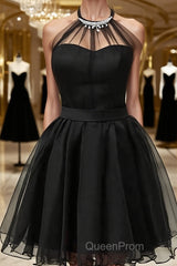 A-Line/Princess Halter Short/Mini Tulle Homecoming Dresses