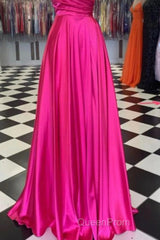 A-Line Evening Prom Dresses Sexy Dresses Formal Floor Length Sleeveless Spaghetti Strap Bridesmaid Dresses Charmeuse With Slit