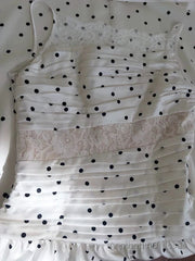 A Line Spaghetti Straps Polka Dots Lace Chiffon Prom Dress Formal Dress