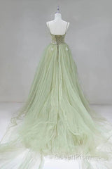 A-Shaped Tight Fitting Corset With Sage Green Chiffon On The Back Long Adult Dresses Sage Evening Prom Dresses