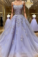 Backless Purple Lace Evening Prom Dresses, Open Back Purple Lace Formal Evening Dresses