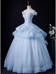 Ball Gown Evening Gown Minimalist Dresses Formal Wedding Guest Floor Length Sleeveless Off Shoulder Tulle Backless With Pleats Appliques