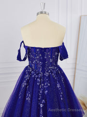 Ball-Gown Tulle Off-the-Shoulder Appliques Lace Corset Short/Mini Dress