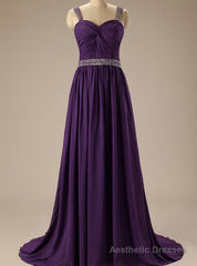 Beading A-line Chiffon Prom Dress Sweetheart Prom Dress