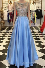 Beading Long Evening Prom Dresses,Evening Prom Dresses,Pageant Dresses,Evening Dresses,Ball Dance Dresses,Graduation School Party Gown