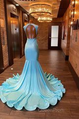 Beautiful Long Sleeveless Mermaid Evening Prom Dresses With Beading