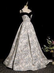 Beautiful Satin Sweetheart Off Shoulder Evening Prom Dresses, A-Line Satin Evening Dresses