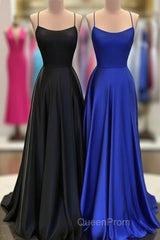 Black And Royal Blue Evening Prom Dresses, Evening Gown, Graduation School Party Dresses, Winter Formal Dresses