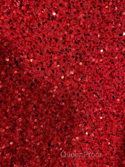 Black Girl Evening Prom Dresses One Shoulder Mermaid Red Evening Prom Dresses | Cheap Sequins Evening Gowns