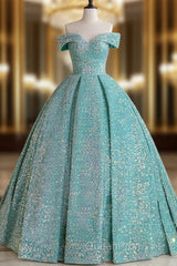 Blue Green Velvet Sequin Long Evening Prom Dresses, Velvet Formal Dresses