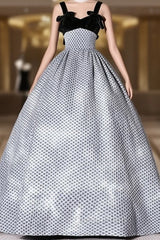 Blue Straps Black Velvet Quinceanera Dresses