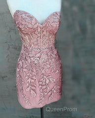 Blush Lace Corset Homecoming Dresses
