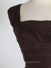 Brown A-Line Short Evening Prom Dresses, Brown Short Evening Dresses