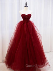 Burgundy off shoulder tulle lace long Evening Prom Dresses burgundy formal Dresses