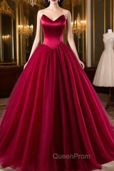 Burgundy Evening Prom Dresses Ball Gowns Evening Prom Dresses