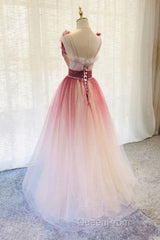 Burgundy v neck tulle sequin long Evening Prom Dresses burgundy evening Dresses