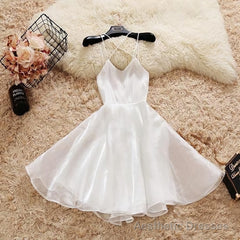 Short Spaghetti Straps Simple Homecoming Dress