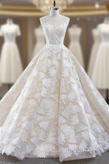 Champagne Ball Gown Tulle Flower Sweetheart Evening Prom Dresses