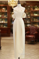 Champagne Satin Strapless Wedding Dresses