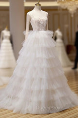 Champagne Sweetheart Layers Princess Dresses, Spaghetti Straps Tulle Evening Gown