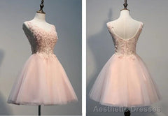 Charming Pearl Pink Tulle Formal Dress , Lovely Homecoming Dresses