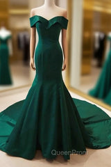 Charming Sweetheart Long Mermaid Gown, Green Party Dresses